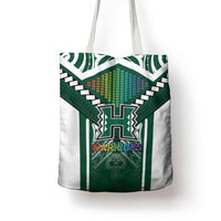 Hawaii Warriors Football Tote Bag Rainbow Kakau Pattern Green