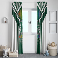 Hawaii Warriors Football Window Curtain Rainbow Kakau Pattern Green