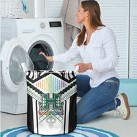 Hawaii Warriors Football Laundry Basket Rainbow Kakau Pattern White