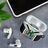 Hawaii Warriors Football AirPods Case Rainbow Kakau Pattern White