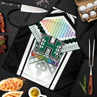 Hawaii Warriors Football Apron Rainbow Kakau Pattern White LT05 White - Polynesian Pride