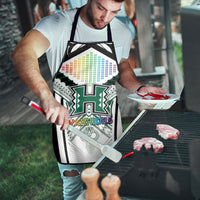 Hawaii Warriors Football Apron Rainbow Kakau Pattern White LT05 - Polynesian Pride