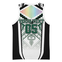 Custom Hawaii Warriors Football Basketball Jersey Rainbow Kakau Pattern White