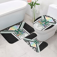 Hawaii Warriors Football Bathroom Set Rainbow Kakau Pattern White LT05 - Polynesian Pride