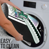 Hawaii Warriors Football Bathroom Set Rainbow Kakau Pattern White LT05 - Polynesian Pride