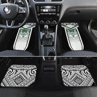 Custom Hawaii Warriors Football Car Mats Rainbow Kakau Pattern White