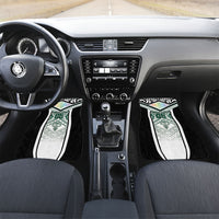 Custom Hawaii Warriors Football Car Mats Rainbow Kakau Pattern White
