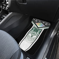 Custom Hawaii Warriors Football Car Mats Rainbow Kakau Pattern White