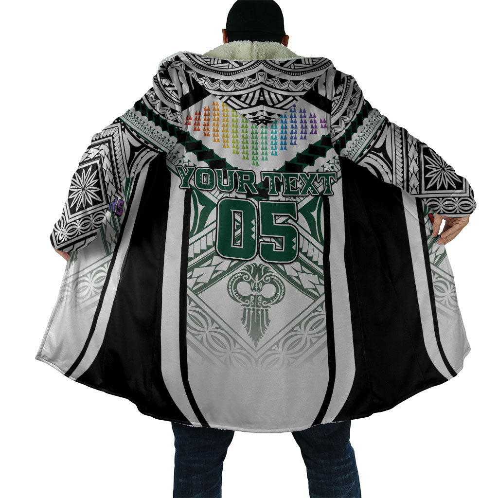 Custom Hawaii Warriors Football Cloak Rainbow Kakau Pattern White