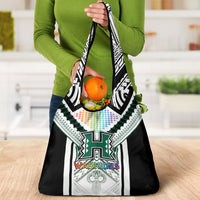 Hawaii Warriors Football Grocery Bag Rainbow Kakau Pattern White