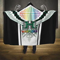 Hawaii Warriors Football Hooded Blanket Rainbow Kakau Pattern White
