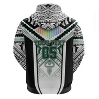 Custom Hawaii Warriors Football Hoodie Rainbow Kakau Pattern White