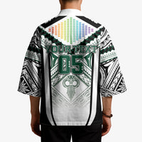 Custom Hawaii Warriors Football Kimono Rainbow Kakau Pattern White