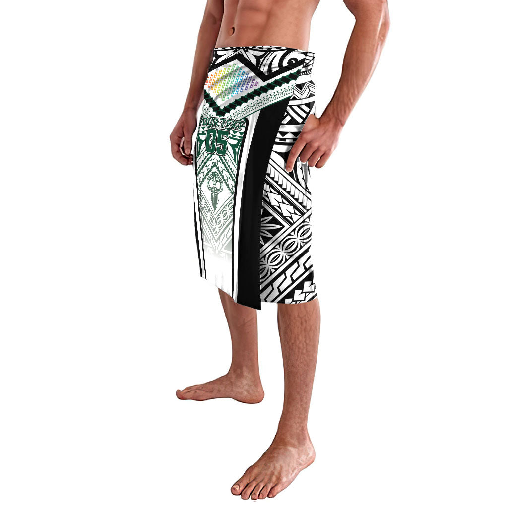 Custom Hawaii Warriors Football Lavalava Rainbow Kakau Pattern White