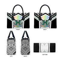 Hawaii Warriors Football Leather Bag Rainbow Kakau Pattern White