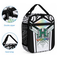 Hawaii Warriors Football Lunch Bag Rainbow Kakau Pattern White