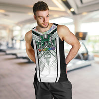 Custom Hawaii Warriors Football Men Tank Top Rainbow Kakau Pattern White