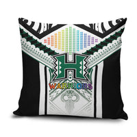 Hawaii Warriors Football Pillow Cover Rainbow Kakau Pattern White