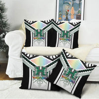 Hawaii Warriors Football Pillow Cover Rainbow Kakau Pattern White