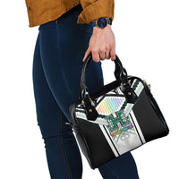 Hawaii Warriors Football Shoulder Handbag Rainbow Kakau Pattern White