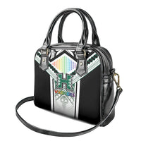 Hawaii Warriors Football Shoulder Handbag Rainbow Kakau Pattern White