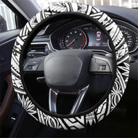 Hawaii Warriors Football Steering Wheel Cover Rainbow Kakau Pattern White