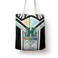Hawaii Warriors Football Tote Bag Rainbow Kakau Pattern White