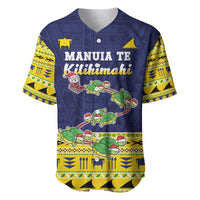 Tokelau Christmas Baseball Jersey Tokelauan Turtle Santa Sleigh LT05 Yellow - Polynesian Pride