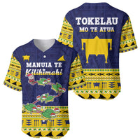 Tokelau Christmas Baseball Jersey Tokelauan Turtle Santa Sleigh LT05 - Polynesian Pride