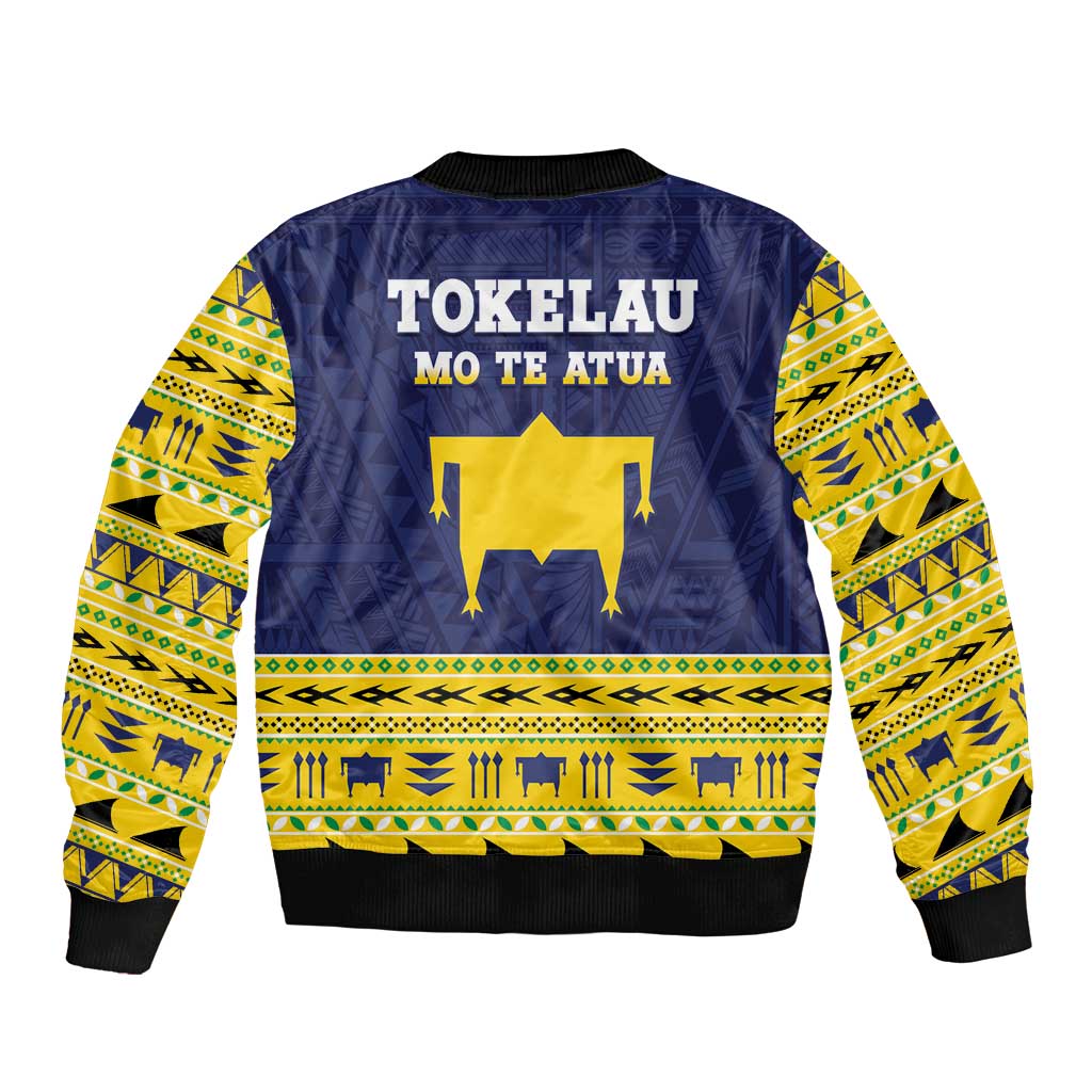Tokelau Christmas Bomber Jacket Tokelauan Turtle Santa Sleigh LT05 - Polynesian Pride