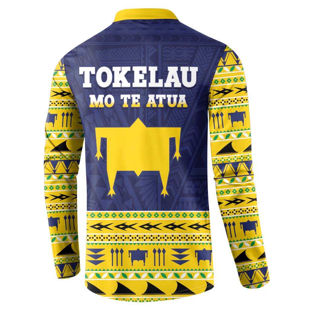 Tokelau Christmas Button Sweatshirt Tokelauan Turtle Santa Sleigh LT05 - Polynesian Pride