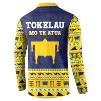 Tokelau Christmas Button Sweatshirt Tokelauan Turtle Santa Sleigh LT05 - Polynesian Pride