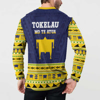 Tokelau Christmas Button Sweatshirt Tokelauan Turtle Santa Sleigh LT05 - Polynesian Pride