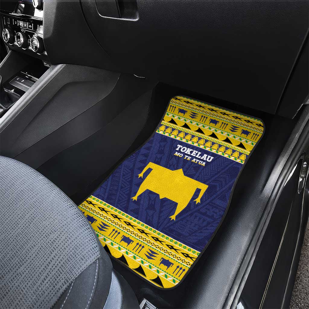 Tokelau Christmas Car Mats Tokelauan Turtle Santa Sleigh LT05 - Polynesian Pride