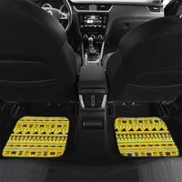 Tokelau Christmas Car Mats Tokelauan Turtle Santa Sleigh LT05 Set 2pcs - Back Yellow - Polynesian Pride