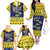 Tokelau Christmas Family Matching Off The Shoulder Long Sleeve Dress and Hawaiian Shirt Tokelauan Turtle Santa Sleigh