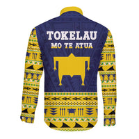 Tokelau Christmas Long Sleeve Button Shirt Tokelauan Turtle Santa Sleigh LT05 - Polynesian Pride