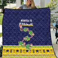 Tokelau Christmas Quilt Tokelauan Turtle Santa Sleigh LT05 Yellow - Polynesian Pride