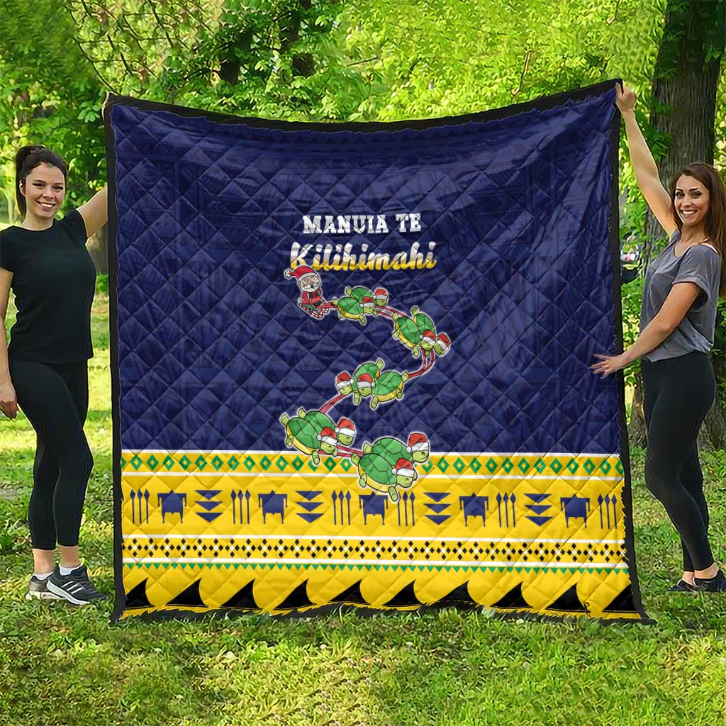 Tokelau Christmas Quilt Tokelauan Turtle Santa Sleigh LT05 - Polynesian Pride