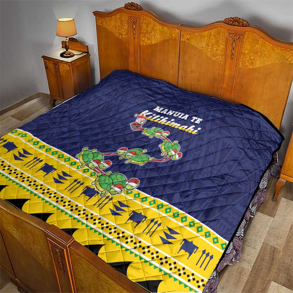 Tokelau Christmas Quilt Tokelauan Turtle Santa Sleigh LT05 - Polynesian Pride