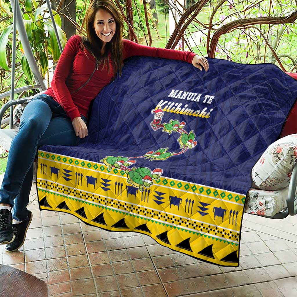 Tokelau Christmas Quilt Tokelauan Turtle Santa Sleigh LT05 - Polynesian Pride