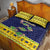 Tokelau Christmas Quilt Bed Set Tokelauan Turtle Santa Sleigh