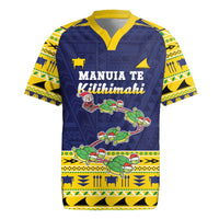 Tokelau Christmas Rugby Jersey Tokelauan Turtle Santa Sleigh LT05 Yellow - Polynesian Pride