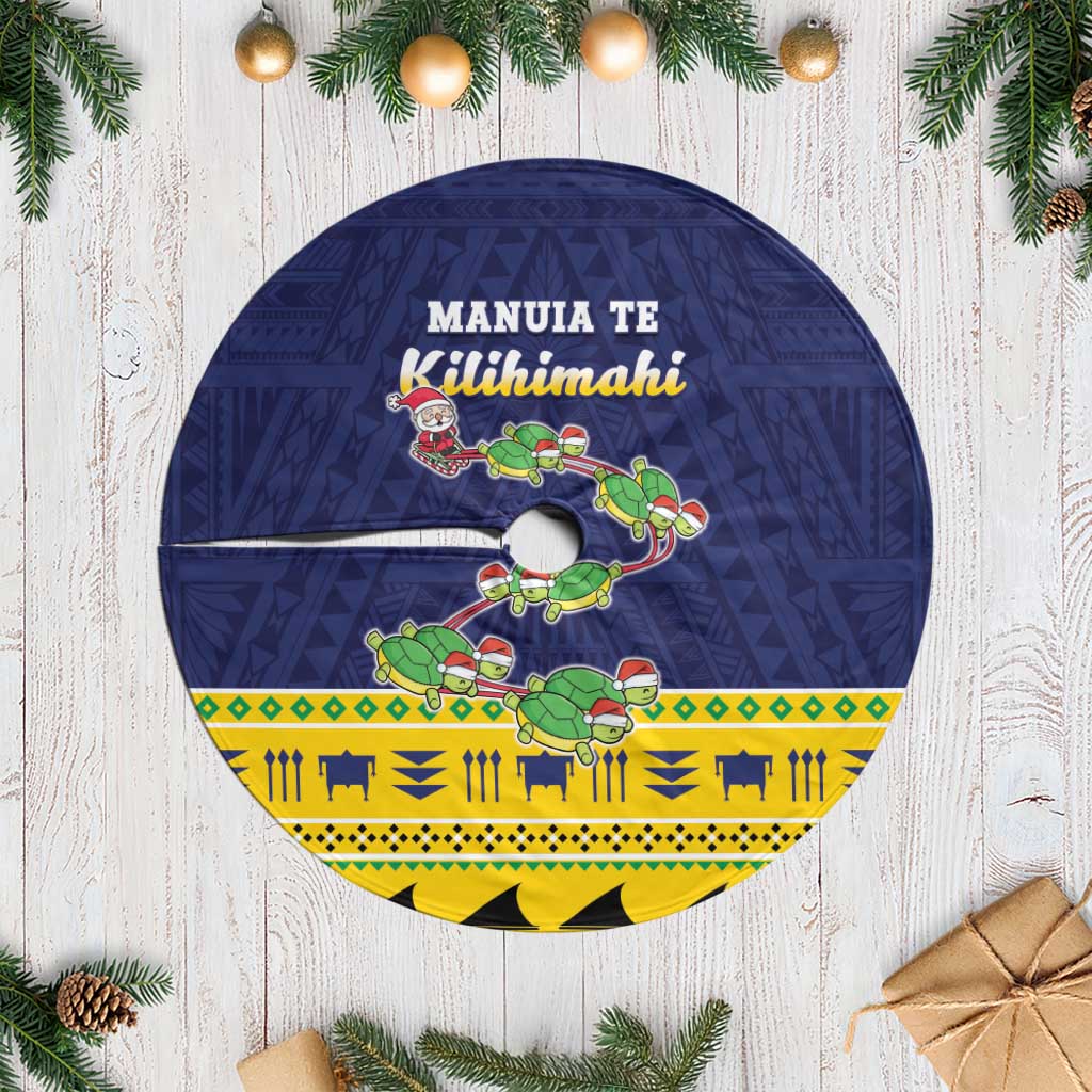 Tokelau Christmas Tree Skirt Tokelauan Turtle Santa Sleigh LT05 Casual Yellow - Polynesian Pride