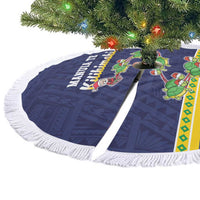 Tokelau Christmas Tree Skirt Tokelauan Turtle Santa Sleigh LT05 - Polynesian Pride