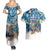 New Zealand Christmas Couples Matching Summer Maxi Dress and Hawaiian Shirt Kiwis Santa Sleigh Starry Night Style