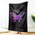 Pancreatic Cancer Awareness Blanket Keep Calm And Fight On Polynesian Pattern LT05 Purple - Polynesian Pride