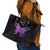 Pancreatic Cancer Awareness Leather Tote Bag Keep Calm And Fight On Polynesian Pattern LT05 - Polynesian Pride