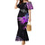 Pancreatic Cancer Awareness Mermaid Dress Keep Calm And Fight On Polynesian Pattern LT05 Women Purple - Polynesian Pride