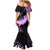 Pancreatic Cancer Awareness Mermaid Dress Keep Calm And Fight On Polynesian Pattern LT05 - Polynesian Pride